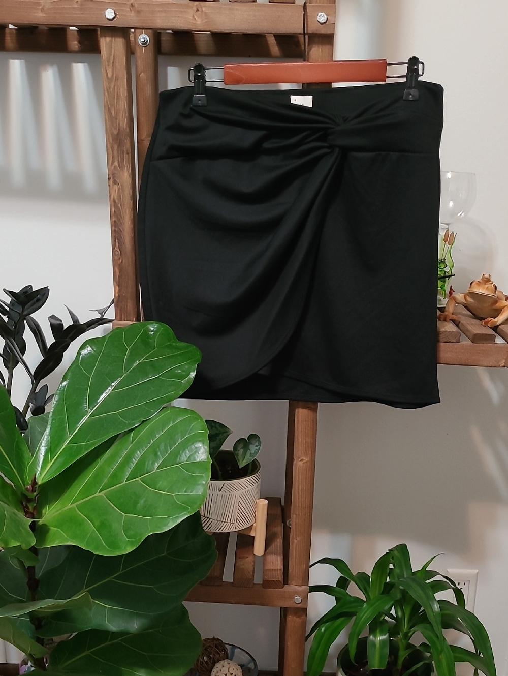A New Day Knot Front Wrap Mini Skirt